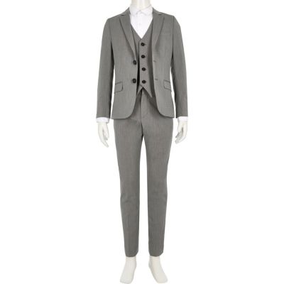 Boys grey suit trousers